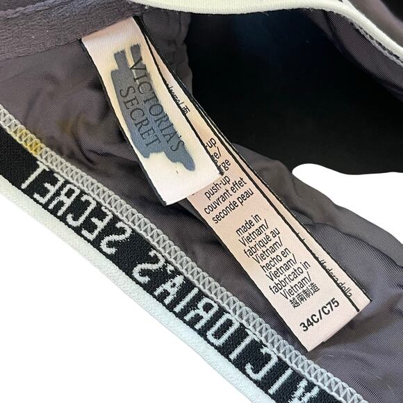 Victoria's Secret T-Shirt Push Up Bra Purple 34C Full Coverage Front Clasp - Picture 5 of 9